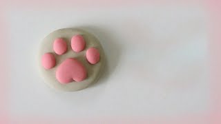 🔴 DIY How to Make a Cute DOG/CAT PAWS Charms - Easy Polymer Clay, plastilina Fondant Cakes Tutorial