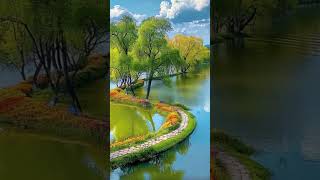 This Lake In Vietnam Is Surrounded By Flowers Like A Dream