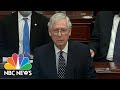 McConnell Speaks After Rioters At Capitol Halt Electoral College Vote Count | NBC News NOW