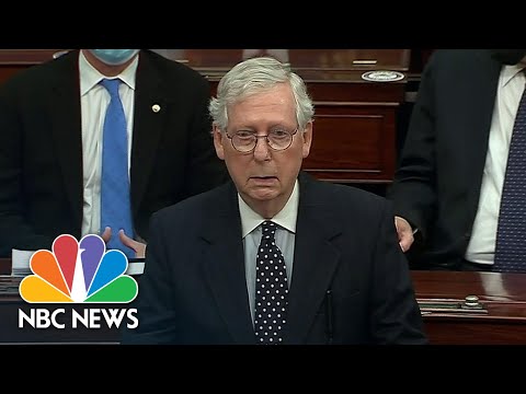 McConnell Speaks After Rioters At Capitol Halt Electoral College Vote Count - NBC News NOW.