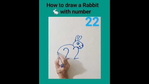 How to draw a Rabbit 🐇 with number 22  || easy drawing  | |#shorts