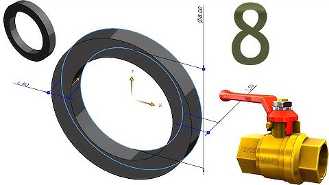 8-Project 54| Ball Valve 1|SolidWorks Tutorial: Stem ring