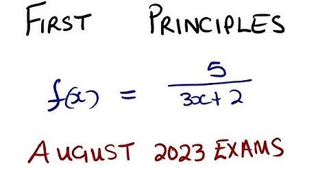 MATHEMATICS N5 DIFFERENTIATION - FIRST PRINCIPLES AUGUST 2023 @mathszoneafricanmotives
