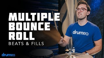 How To Play A Multiple Bounce Roll (Buzz Roll) On The Drums - Drum Rudiment Lesson