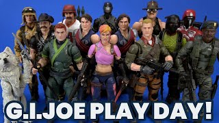 G.I.Joe Play Day! Stalker Bazooka Recondo Zarana Dusty Tomax Xamot Sgt Slaughter Snake Eyes more!