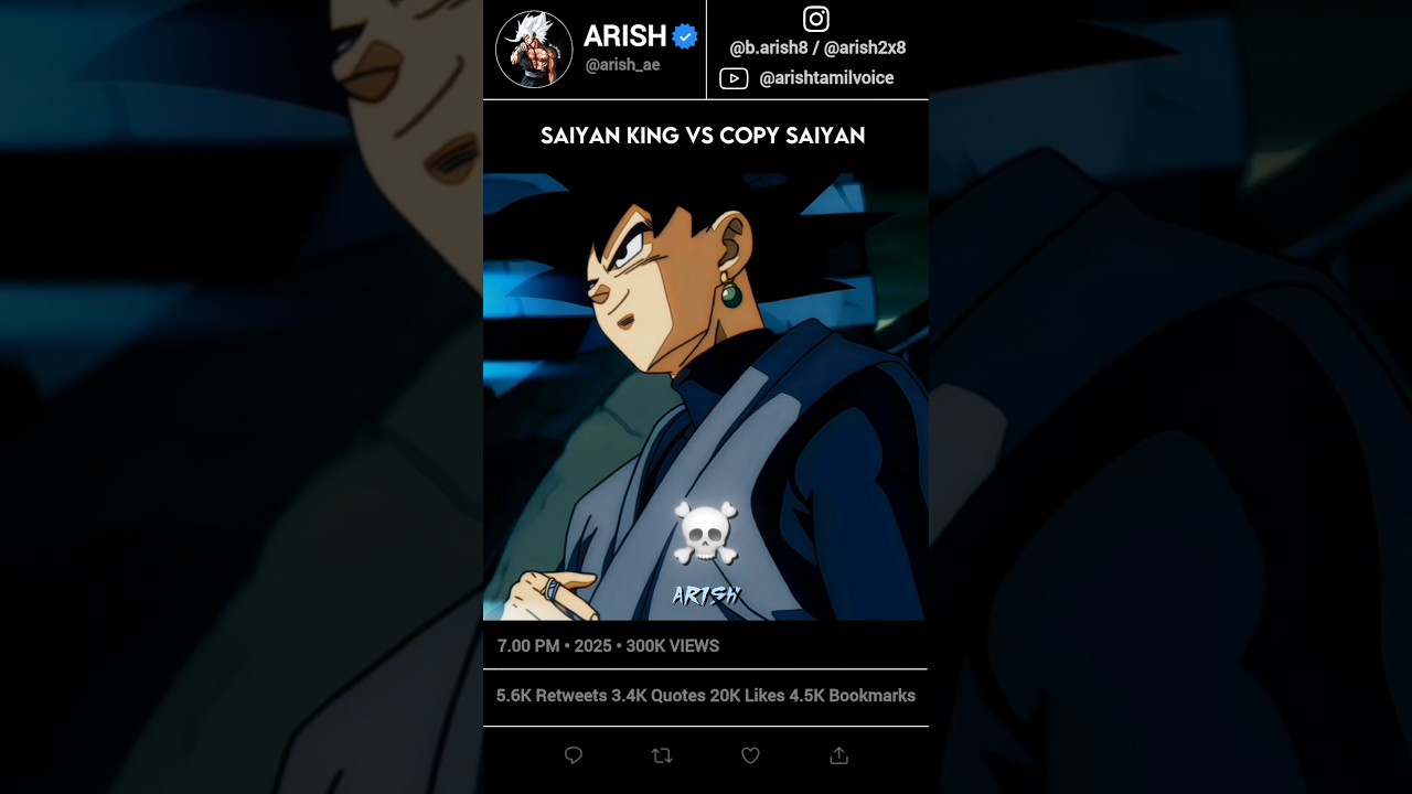 Saiyan king vs copy Saiyan ☠️🔥 