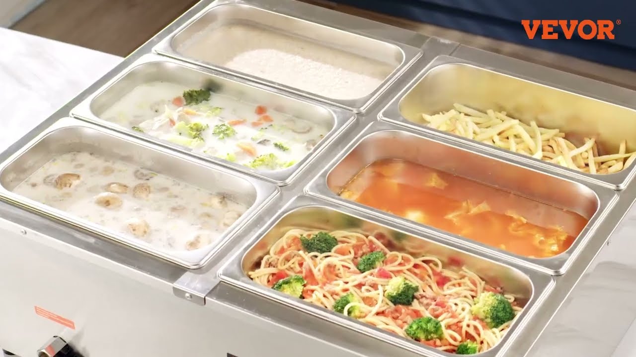 VEVOR Electric Soup Warmer - Dual 7.4QT Pots, Fast Heating & Adjustable Temp for Buffets!