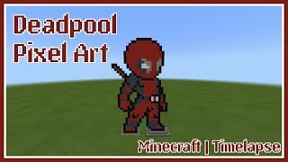 Deadpool Pixel Art | Minecraft | Timelapse