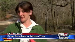 Crews Search for Missing Teen