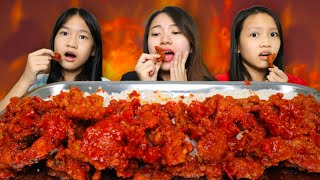 MUKBANG KULIT AYAM CRISPY PEDAS SAMBAL BALADO MERCON🔥‼️