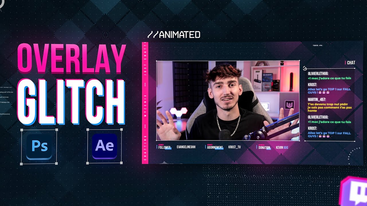 Comment Overlay Comment faire un Overlay GLITCH pour son stream - YouTube