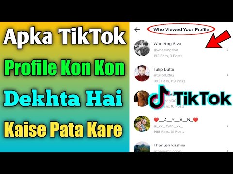 Apka TikTok Profile Kon Kon Dekhta Hai Kaise Pata Kare How To Check Who Viewed Your TikTok Profile