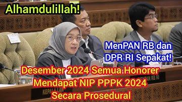 MenPAN RB dan DPR RI Sepakat Semua Honorer Dipastikan Mendapat NIP PPPK 2024 Secara Prosedural