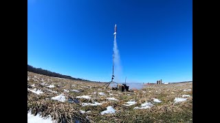 LOC-IV High Power Rocket - H120 Motor - Level 1 Cert Launch - Pad Cam