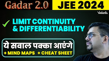 Limit, Continuity & Differentiability Class 12 JEE PYQs | JEE 2024 Maths (New Syllabus) | Harsh Sir