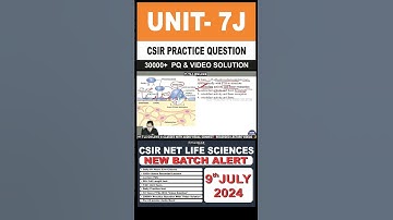 | CSIR Practice Question | Unit 7. System Physiology | Topic: J Endocrinology and reproduction |