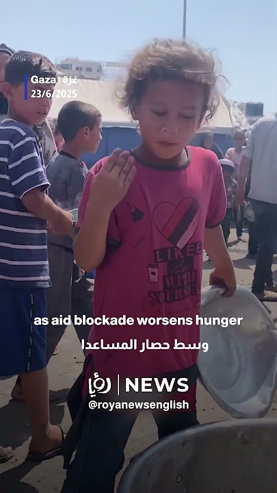 Starving Gaza child struggles as aid blockade worsens hunger