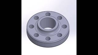 flange slip on part design in #solidworks #caddesign #3dmodeling #engineeringdesign #flange