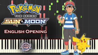 Pokemon Sun And Moon English Opening Piano Cover \/ Synthesia Tutorial