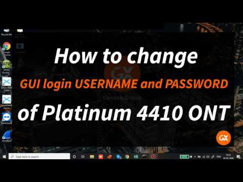 Platinum  4410 GUI login user name and password change  | Genexis | GxGroup