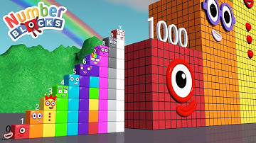 Looking for Numberblocks Step Squad ZERO 1-10 vs 1000-20,000 BIGGEST Standing Tall Numberblocks