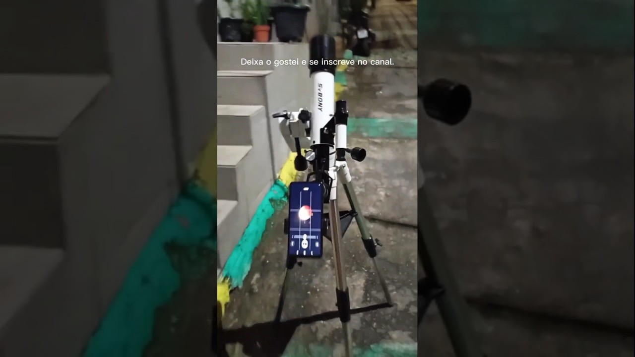 Eclipse Lunar, Lua de Sangue! Gravei este evento raro com meu celular e um telescópio barato em casa