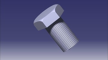 catia v5 tutorial | Design of bolt with threads | Catia part Design |  Powerful Trick