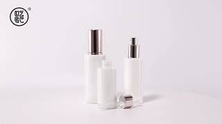 opal white glass bottle | Skincare bottle and jar | Lotion pump | dropper