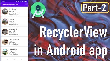 RecyclerView in Android app | Android Studio Tutorial (part-2) | Android app development
