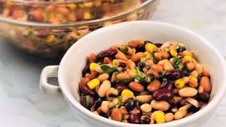 Best Bean Salad | Easy Pantry Vegetarian Lunch | Fast & Healhty Bean Salad | Brown Girls Kitchen