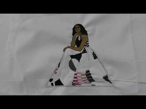 Michelle Obama Portrait - Machine Embroidery | Engineered Designs