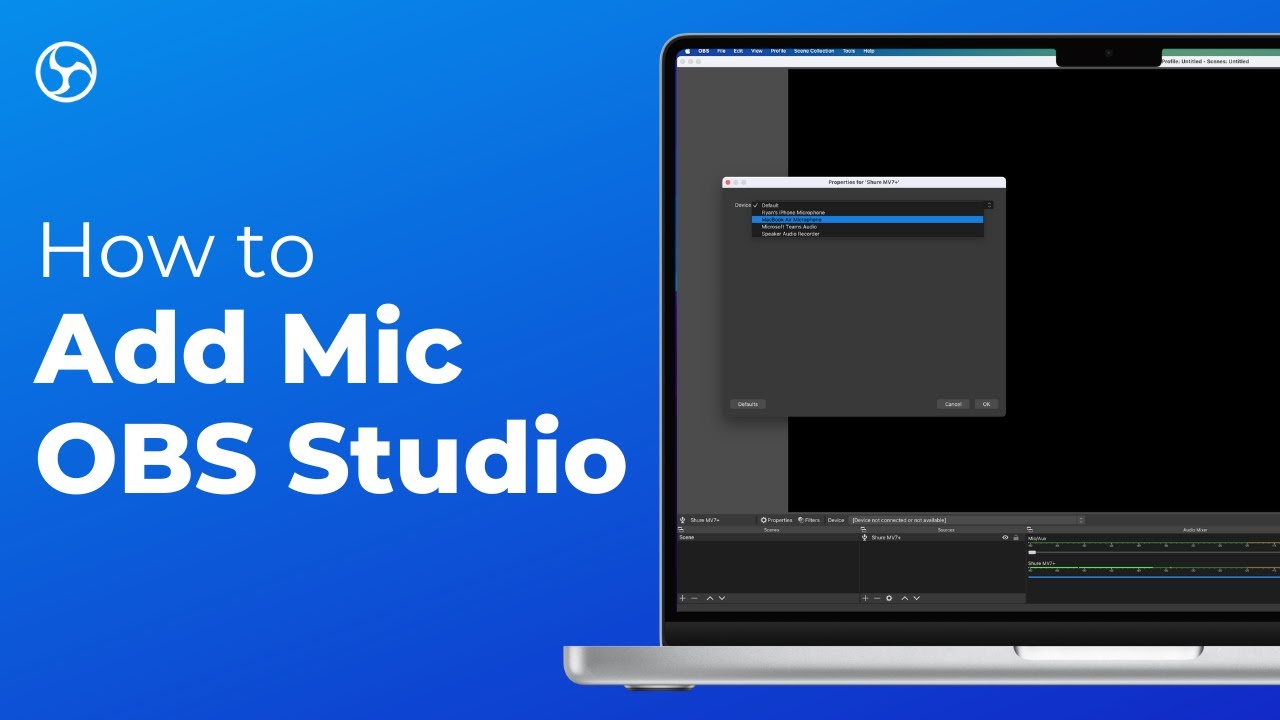 How To Add Mic on OBS | 2025 OBS For Beginners - YouTube