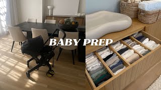 NEST WITH ME - clothing organization, baby growth drama, setting up our newborn carseat/stroller
