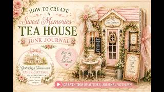 Create a Sweet Memories Tea House Junk Journal Printable Kit Shabby Chic Paper Crafting