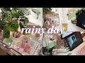 rainy day vlog 🎀🌧️ aesthetic room decor, kdramas, uperfect monitor unboxing, switch gaming