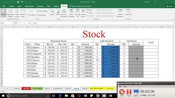 ការបង្កើតនិងគ្រប់គ្រងស្តុកលក់ទំនិញក្នុង Excel | Creation and management stock