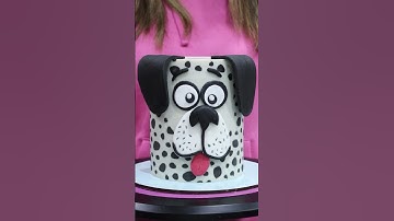 Dalmatian Stencil Cake made with Frost Form #cake