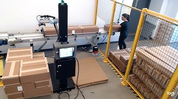 Robotiq Palletizing Solution | Use case | Palletizing 3kg 24x12 boxes with pallet switch