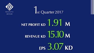 Dubai TV - Mazaya Holding Q1 financial results (date : 5-7-2017)
