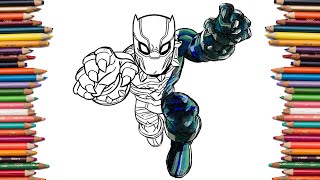 BLACK PANTHER Coloring Pages | MARVEL Superhero Adventures Coloring Book