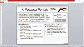 METODE PENILAIAN INVESTASI 2 ( Investment Voluation Methods 2 )