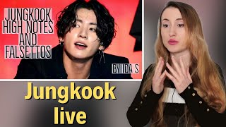Jungkook High Notes And Falsettos Tepki Kpop Tepki̇ Kpop Reaction - Bts