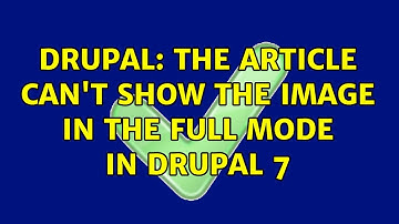 Drupal: The article can