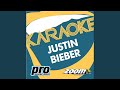 Never say Never (In the Style of Justin Bieber feat. Jaden Smith) (Karaoke Version)
