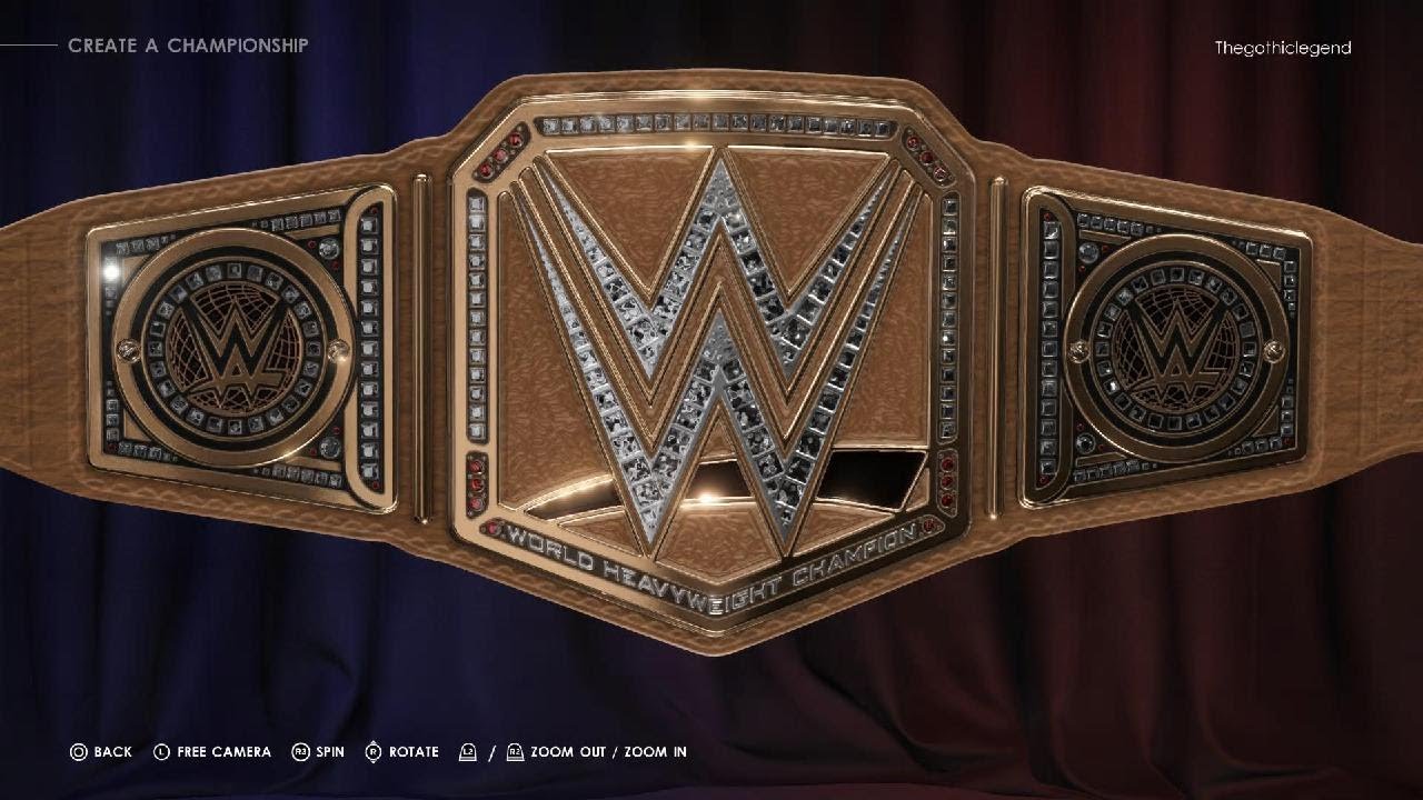 WWE 2K22: Custom Titles - All Gold WWE World HeavyWeight Championship ...