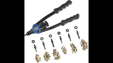Astro Pneumatic Tool 1442 13" Hand Rivet Nut Setter Kit - Metric & SAE W/ 60pc Rivnuts