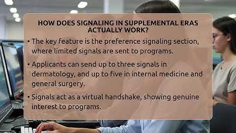 How Does Signaling In Supplemental ERAS Actually Work? - Med School Survival Guide
