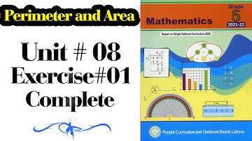 Mathematics Class 5 | PTB | New Edition | Unit No 08 | Perimeter and Area