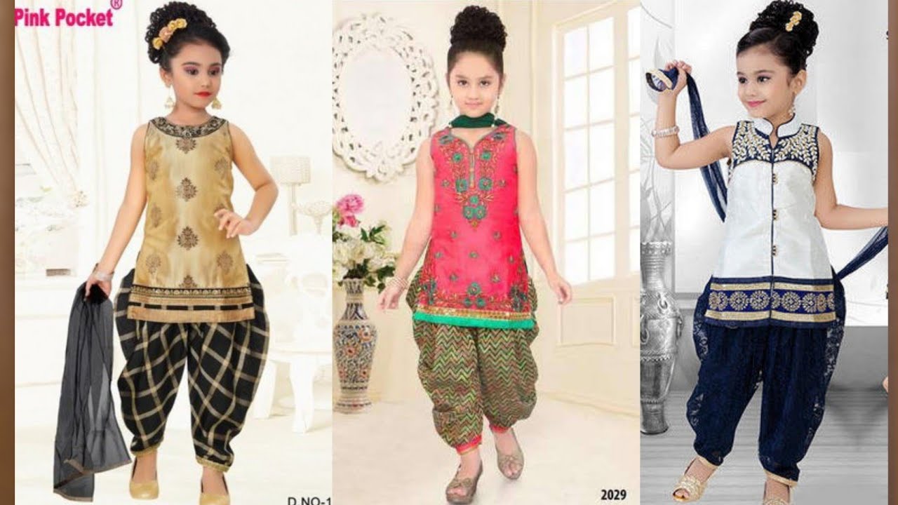 Kids panjabi dhoti salwar suitcute baby patiala salwar designBaby girl trendy panjabi suit ideas