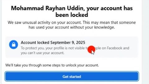 Your account has been locked facebook 2025